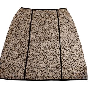 Doncaster Elegant Tapestry Skirt Black and Cream 14 Like New EUC
